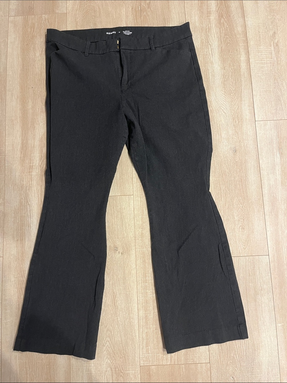 Old Navy Black Pixie Flare High-Rise Pants